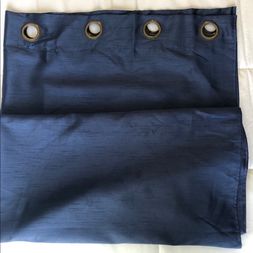 Navy Blue Curtains with Grommets